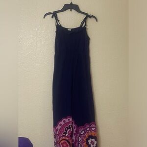 Gymboree Toddler Navy Blue Dress with Pink and Orange Patterning